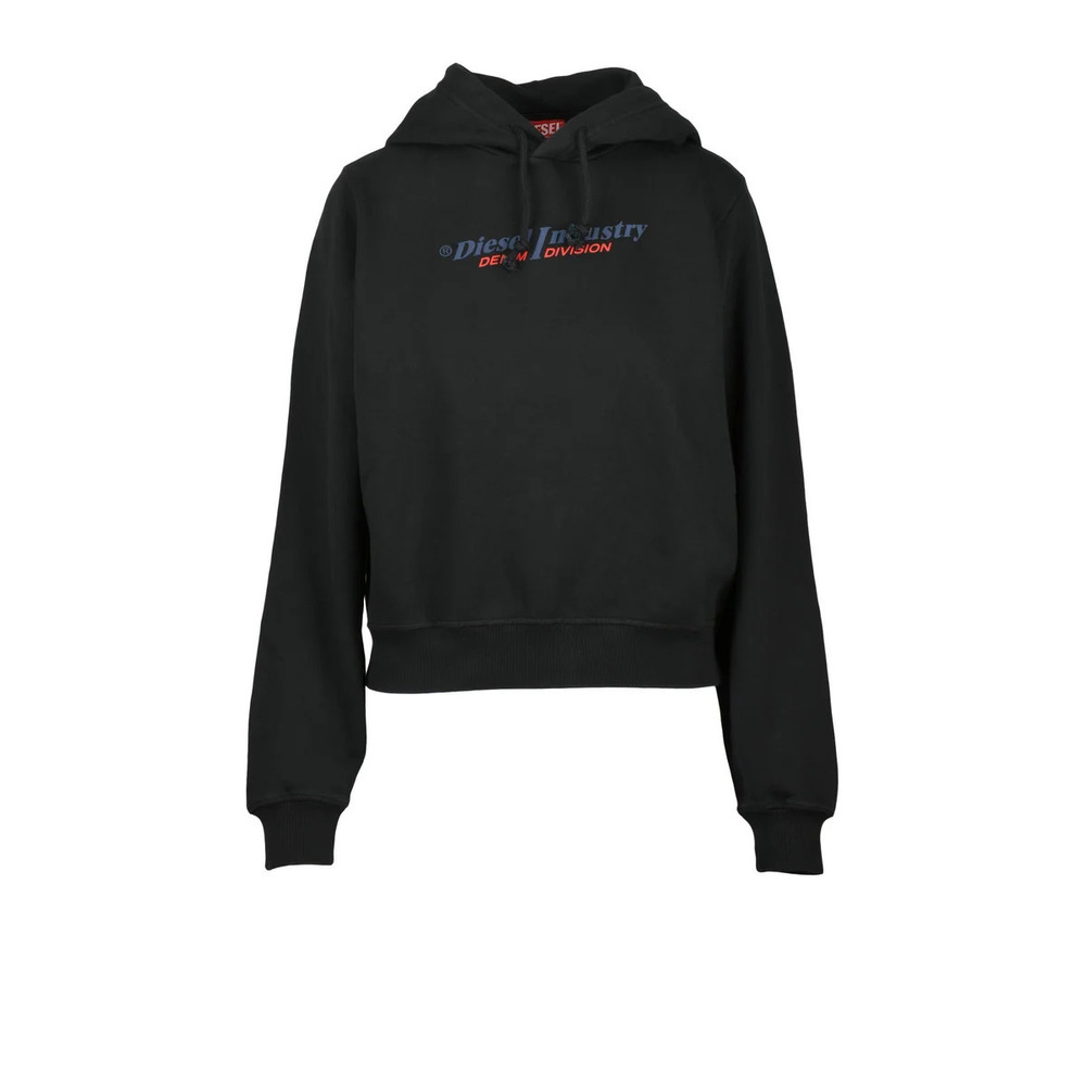DIESEL Black Cotton Womens Cropped Sweatshirt